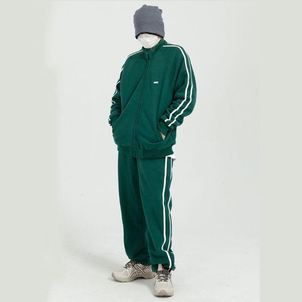 men's tracksuits 2 pieces sets jacket pant sportswear male vintage streetwear hip hop zipper casual sweatshirt coat sweatpants, Gray
men's tracksuits 2 pieces sets jacket pant sportswear male vintage streetwear hip hop zipper casual sweatshirt coat sweatpants, Gray
