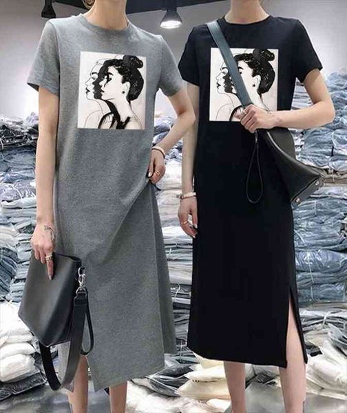 summer women daisy dress short sleeve casual bottoming print midi black dresses o-neck woman korean clothes vestidos, Black;gray
summer women daisy dress short sleeve casual bottoming print midi black dresses o-neck woman korean clothes vestidos, Black;gray