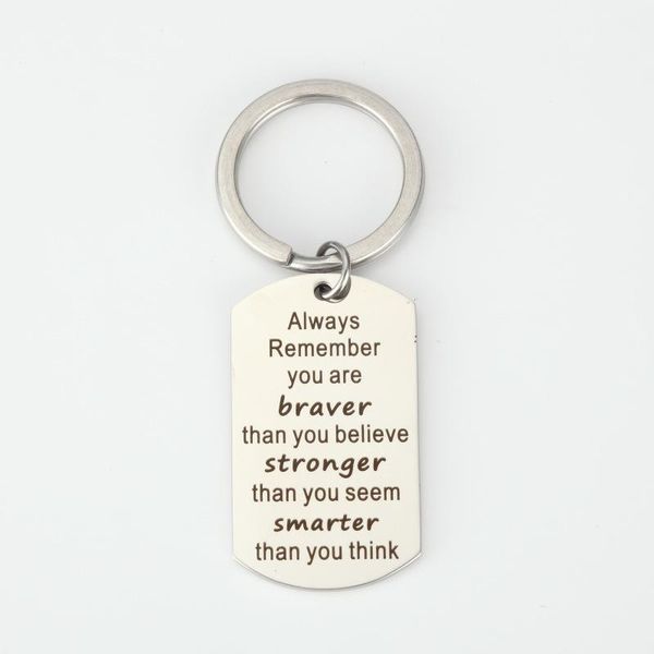 keychains 10pcs inspirational military card stainless steel key chain always rememder you are braver than jewelry, Silver
keychains 10pcs inspirational military card stainless steel key chain always rememder you are braver than jewelry, Silver