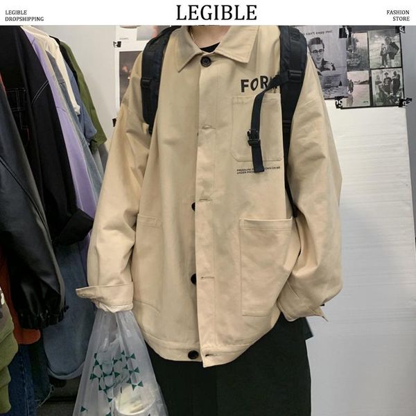 men's jackets legible spring autumn oversized men jacket solid turn-down callor loose mens letter printed, Black;brown
men's jackets legible spring autumn oversized men jacket solid turn-down callor loose mens letter printed, Black;brown