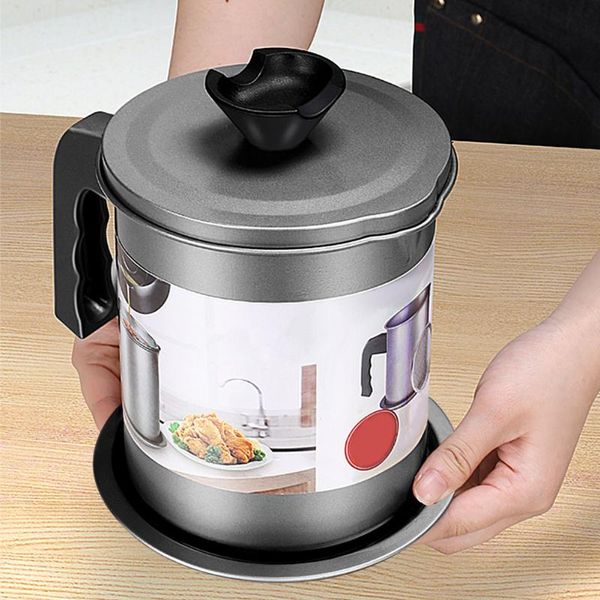 storage bottles & jars stainless steel anti-scalding handle cooking oil easy clean non slip grease keeper with filter pot strainer container
storage bottles & jars stainless steel anti-scalding handle cooking oil easy clean non slip grease keeper with filter pot strainer container