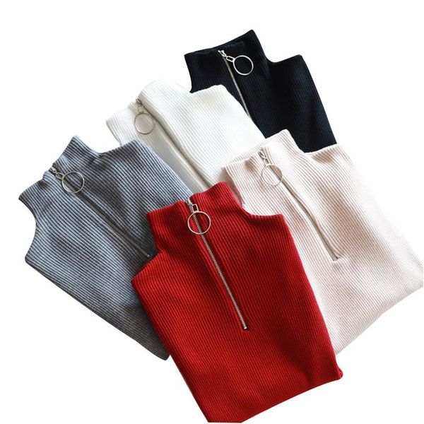 women's sweaters casual zipper sweater women turtleneck solid spring autumn female knitted pullovers long sleeve soft jumper winter, White;black
women's sweaters casual zipper sweater women turtleneck solid spring autumn female knitted pullovers long sleeve soft jumper winter, White;black