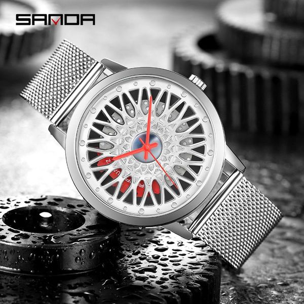 wristwatches sanda sell men quartz watch car racing wheel dial watches waterproof sport stainless mesh strap reloj de hombre, Slivery;brown
wristwatches sanda sell men quartz watch car racing wheel dial watches waterproof sport stainless mesh strap reloj de hombre, Slivery;brown