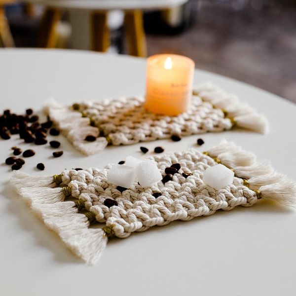 table runner hand-woven bohemian tassel rectangle coasters geometric pattern placemat insulation pads for kitchen living room home decor
table runner hand-woven bohemian tassel rectangle coasters geometric pattern placemat insulation pads for kitchen living room home decor