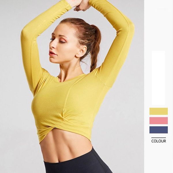 yoga outfit short shirts women navel sports running fitness cross casual solid dance long sleeve t-shirts gym clothing autumn
yoga outfit short shirts women navel sports running fitness cross casual solid dance long sleeve t-shirts gym clothing autumn