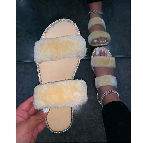 summer women's flat sandals fashion rhinestone plush slippers open toe outdoor casual shoes plus size 43, Black
summer women's flat sandals fashion rhinestone plush slippers open toe outdoor casual shoes plus size 43, Black