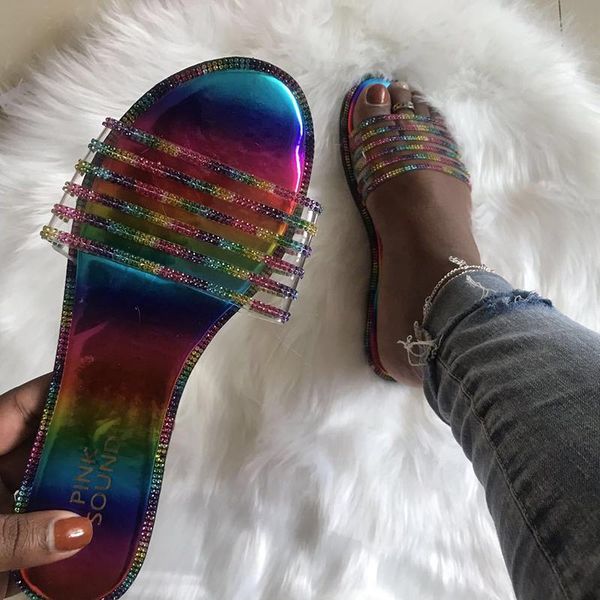 roman rhinestone summer flat outdoor women's slippers transparent jelly color large size beach female, Black
roman rhinestone summer flat outdoor women's slippers transparent jelly color large size beach female, Black
