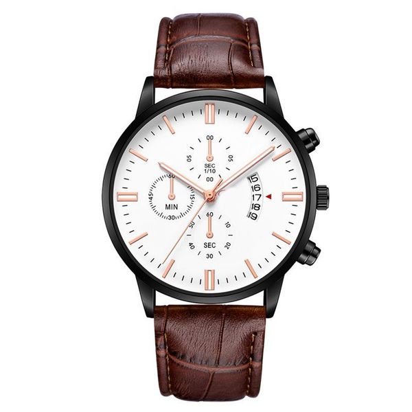 wristwatches men chronograph quartz wrist watch date calendar leather band business casual, Slivery;brown
wristwatches men chronograph quartz wrist watch date calendar leather band business casual, Slivery;brown