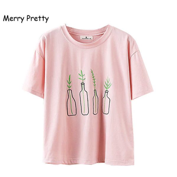 merry pretty women t-shirt harajuku bottle plants pattern embroidery t shirt cotton short sleeve funny sweet girls pink 210526, White
merry pretty women t-shirt harajuku bottle plants pattern embroidery t shirt cotton short sleeve funny sweet girls pink 210526, White
