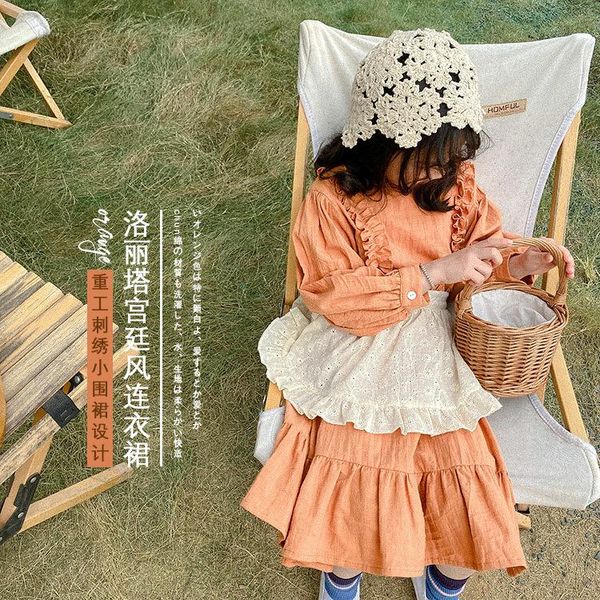children spring korean clothes girl paulorita wind apron long-sleeved dress two-piece set girl's dresses, Red;yellow
children spring korean clothes girl paulorita wind apron long-sleeved dress two-piece set girl's dresses, Red;yellow
