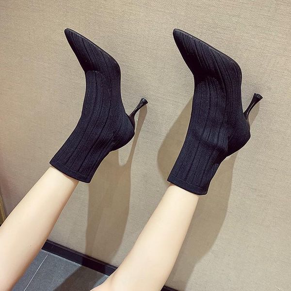 boots women's high-heeled short spring autumn keep warm stiletto fashion set of feet comfortable tube, Black
boots women's high-heeled short spring autumn keep warm stiletto fashion set of feet comfortable tube, Black