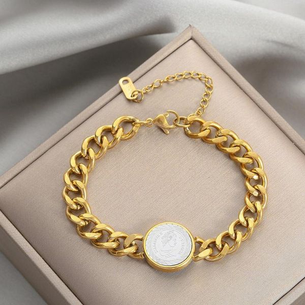 hip hop hyperbole queen avatar charm thick chain bracelets bangles for women luxury fashion upscale jewelry link,, Black
hip hop hyperbole queen avatar charm thick chain bracelets bangles for women luxury fashion upscale jewelry link,, Black