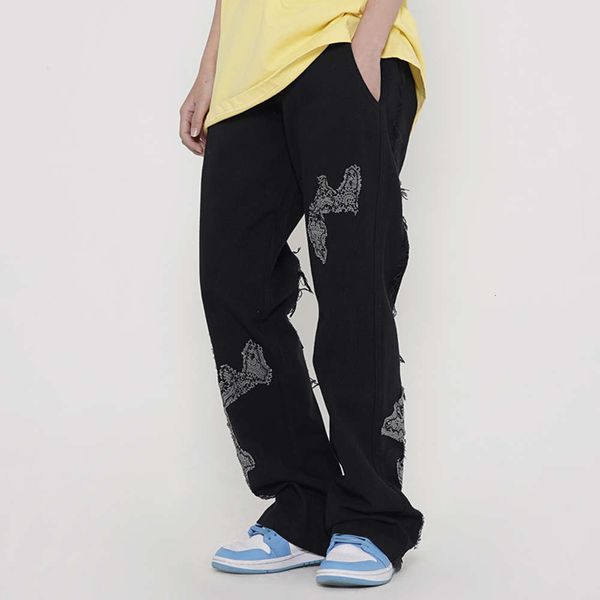 embroidery retro casual harajuku jeans for men and women straight oversize loose denim trousers high street jean pants, Black;brown
embroidery retro casual harajuku jeans for men and women straight oversize loose denim trousers high street jean pants, Black;brown