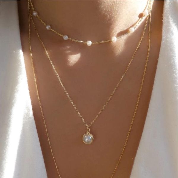 chains jacoso vintage woman multilayered fashion pearl necklaces bride party jewelry charm chain bohemian choker necklace for birthday, Silver
chains jacoso vintage woman multilayered fashion pearl necklaces bride party jewelry charm chain bohemian choker necklace for birthday, Silver