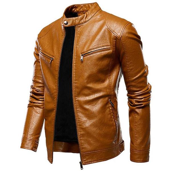 men's fur & faux motorcycle leather jacket mens fashion causal coat biker zipper pu jackets autumn winter windbreaker fleece overcoat 4, Black
men's fur & faux motorcycle leather jacket mens fashion causal coat biker zipper pu jackets autumn winter windbreaker fleece overcoat 4, Black