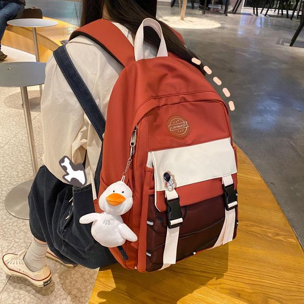 cute panelled women's backpack female waterproof nylon shoulder school bags for teenager harajuku large capacity travel
cute panelled women's backpack female waterproof nylon shoulder school bags for teenager harajuku large capacity travel