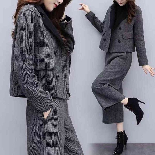 women's two piece pants autumn winter high waist wide leg suits women 2 set wool tweed vintage elegant blazer jacket + trousers outfits, White
women's two piece pants autumn winter high waist wide leg suits women 2 set wool tweed vintage elegant blazer jacket + trousers outfits, White
