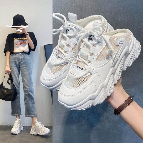 slippers casual baotou women 2021 summer fashion all-match mesh breathable thick-soled sports women's, Black
slippers casual baotou women 2021 summer fashion all-match mesh breathable thick-soled sports women's, Black