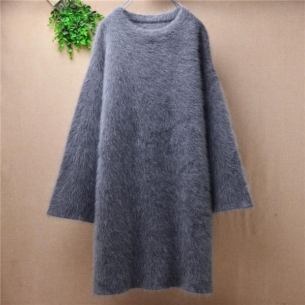 women's sweaters autumn winter women o-neck mink cashmere knitted long dress casual female base thick knit sweater pullover gery color, White;black
women's sweaters autumn winter women o-neck mink cashmere knitted long dress casual female base thick knit sweater pullover gery color, White;black