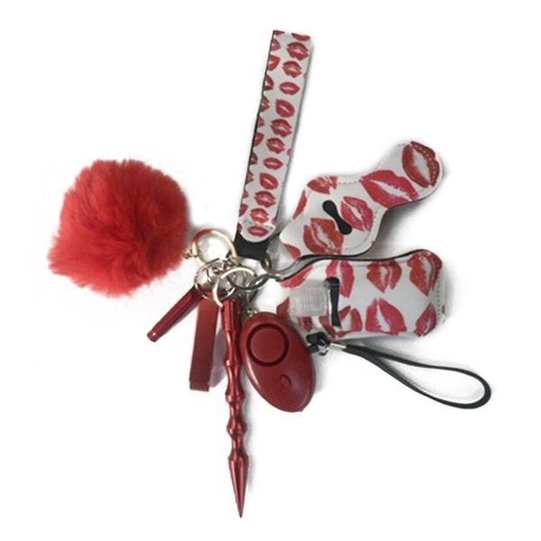 keychains safety keychain for women set with alarm window breaker pom wristlet bottle opener lip holder hand wash, Silver
keychains safety keychain for women set with alarm window breaker pom wristlet bottle opener lip holder hand wash, Silver