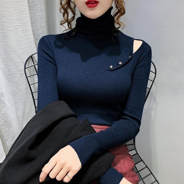 turtleneck sweater fashion hollow-out off-shoulder button slim knitted pullover sweatwes plus size winter clothes for women women's swe, White;black
turtleneck sweater fashion hollow-out off-shoulder button slim knitted pullover sweatwes plus size winter clothes for women women's swe, White;black