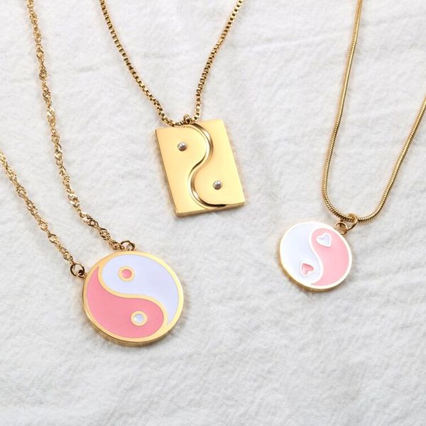 pendant necklaces y2k jewelry pink copper yin yang necklace for women vintage harajuku punk gothic charms 90s aesthetic gifts, Silver
pendant necklaces y2k jewelry pink copper yin yang necklace for women vintage harajuku punk gothic charms 90s aesthetic gifts, Silver