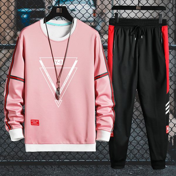 men's wear men's sports leisure brand loose round neck sweater outdoor two-piece suit men, Black
men's wear men's sports leisure brand loose round neck sweater outdoor two-piece suit men, Black