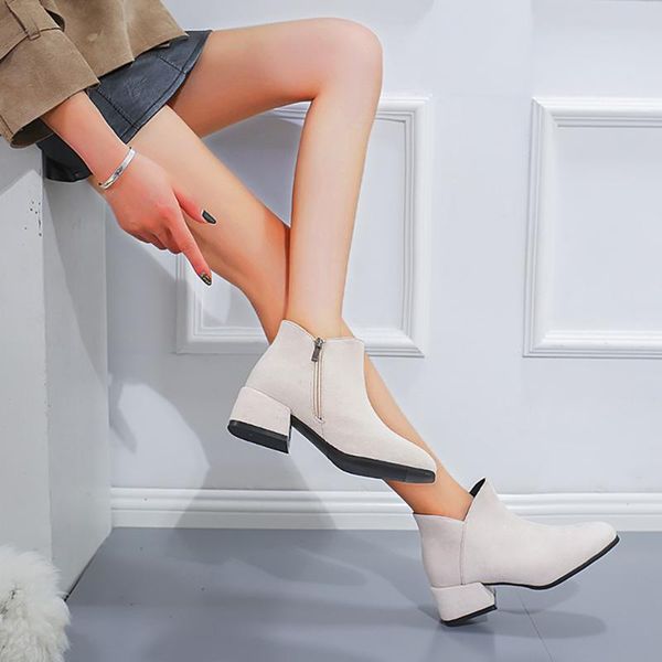 boots women winter shoes fashion square heels med flock zipper warm ankle round toe mujer casual, Black
boots women winter shoes fashion square heels med flock zipper warm ankle round toe mujer casual, Black