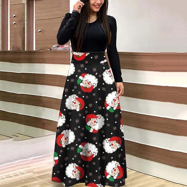 casual dresses christmas print maxi dress women ladies long sleeve vestidos elegantes para mujer xmas party robe femme, Black;gray
casual dresses christmas print maxi dress women ladies long sleeve vestidos elegantes para mujer xmas party robe femme, Black;gray