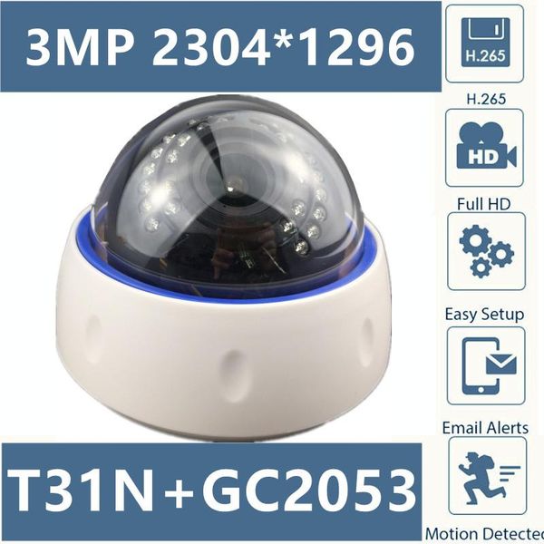 cameras 3mp ip ceiling dome camera 2.8-12mm lens manual zoom t31n+gc2053 2304*1296 h.265 onvif infrared irc motion detection radiator
cameras 3mp ip ceiling dome camera 2.8-12mm lens manual zoom t31n+gc2053 2304*1296 h.265 onvif infrared irc motion detection radiator