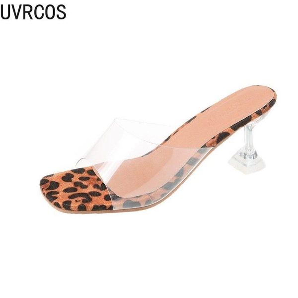 casual women's slippers transparent vamp leopard print design trend wild belt with outdoor 2021, Black
casual women's slippers transparent vamp leopard print design trend wild belt with outdoor 2021, Black