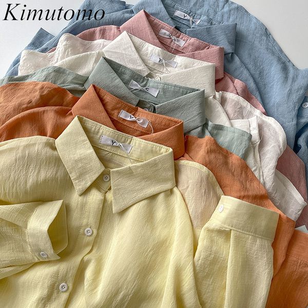 kimutomo solid color shirt spring korean elegant wild loose turn-down collar long sleeve women chic blouse casual 210521, White
kimutomo solid color shirt spring korean elegant wild loose turn-down collar long sleeve women chic blouse casual 210521, White