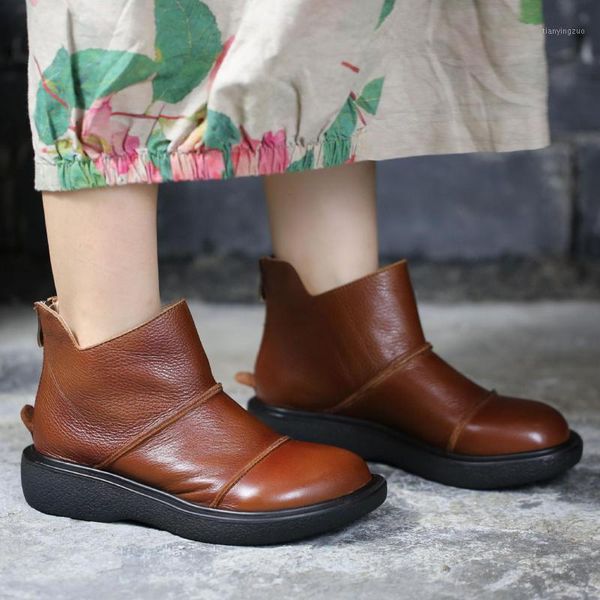boots johnature women genuine leather zip shoes 2021 round toe flat with sewing handmade concise ankle platform1, Black
boots johnature women genuine leather zip shoes 2021 round toe flat with sewing handmade concise ankle platform1, Black