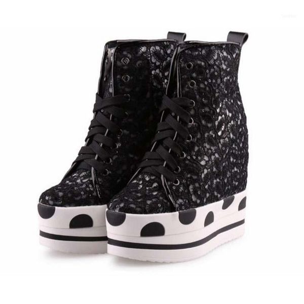 boots summer women shoes breathable mesh lace up height increasing wedges casual fashion ultra high platform elevator ankle boot11, Black
boots summer women shoes breathable mesh lace up height increasing wedges casual fashion ultra high platform elevator ankle boot11, Black