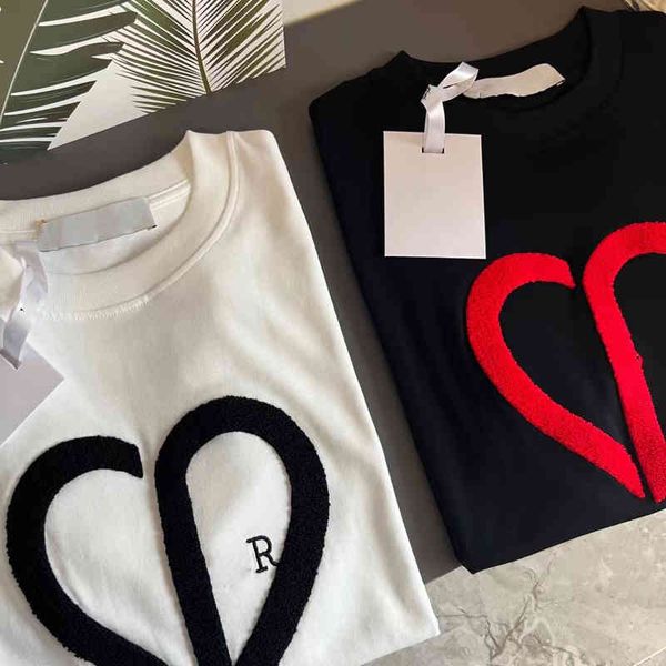 Women's T-Shirt Chao brand cd spring summer simple love towel paste cloth embroidered cotton T-shirt for men women P7ET, White
Women's T-Shirt Chao brand cd spring summer simple love towel paste cloth embroidered cotton T-shirt for men women P7ET, White