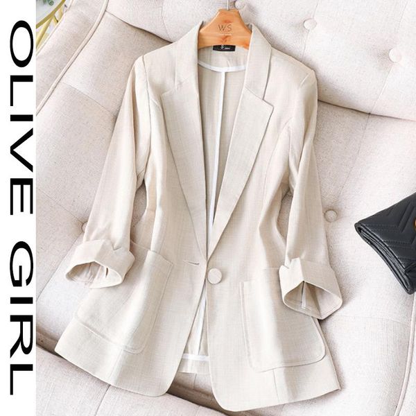 women's suits & blazers 2021 korean professional ol loose casual suit jacket large size cotton and linen women thin section spring summ, White;black
women's suits & blazers 2021 korean professional ol loose casual suit jacket large size cotton and linen women thin section spring summ, White;black