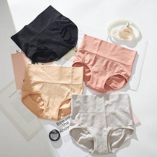 high waist underpants 3d honeycomb warm seamless abdomen raised buttocks breathable cotton crotch women's briefs, Black;pink
high waist underpants 3d honeycomb warm seamless abdomen raised buttocks breathable cotton crotch women's briefs, Black;pink