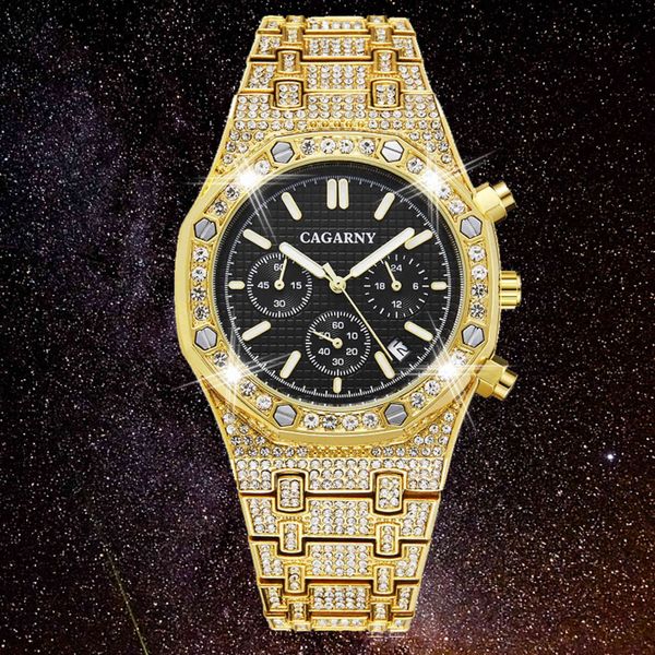 cagarny desiger bling iced out watch men hip hop mens watches man full diamonds watches chronograph waterproof reloj hombre gold, Slivery;brown
cagarny desiger bling iced out watch men hip hop mens watches man full diamonds watches chronograph waterproof reloj hombre gold, Slivery;brown