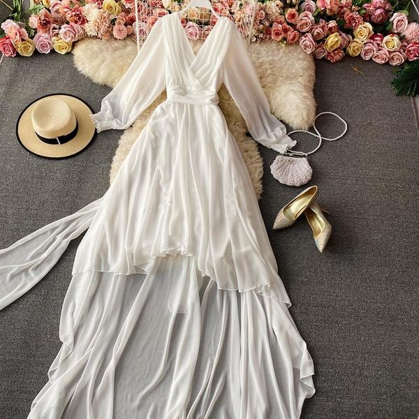 casual dresses autumn white irregular chiffon long dress women deep v-neck sleeve high waist party floor-length robe elegant 2021, Black;gray
casual dresses autumn white irregular chiffon long dress women deep v-neck sleeve high waist party floor-length robe elegant 2021, Black;gray