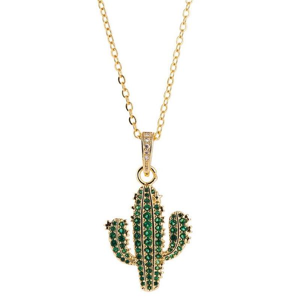 pendant necklaces cactus green zircon plant copper material snake chain inlaid trendy women jewelry gift, Silver
pendant necklaces cactus green zircon plant copper material snake chain inlaid trendy women jewelry gift, Silver