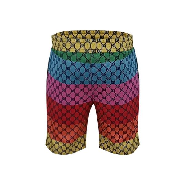 men's shorts 2021 summer men casual fashion brand multi-color rainbow hip hop lovers five-minute pants, White;black
men's shorts 2021 summer men casual fashion brand multi-color rainbow hip hop lovers five-minute pants, White;black