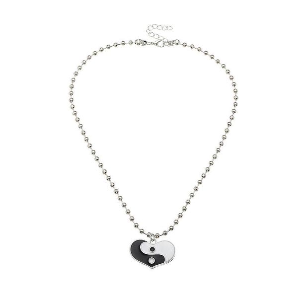 harajuku creative love heart dripping oil gossip tai chi ball chain necklace ying yang fashion jewelry accessories pendant necklaces, Silver
harajuku creative love heart dripping oil gossip tai chi ball chain necklace ying yang fashion jewelry accessories pendant necklaces, Silver