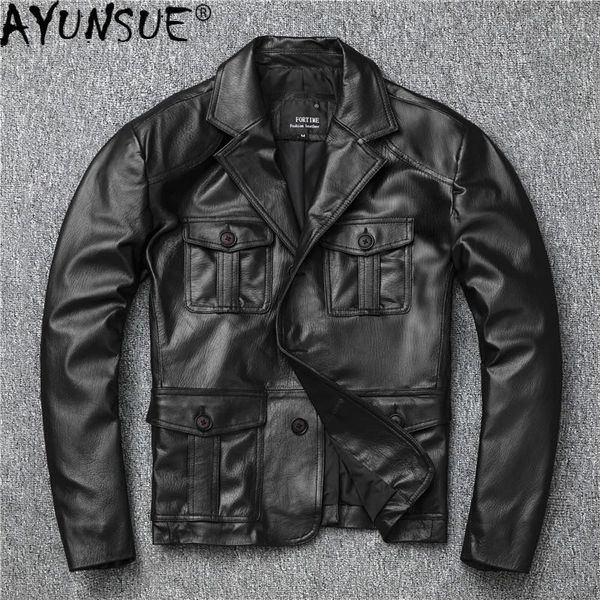 men's leather & faux ayunsue genuine jacket men clothes 2021 100% goatskin coat korean blazer motorcycle 1933 kj4719, Black
men's leather & faux ayunsue genuine jacket men clothes 2021 100% goatskin coat korean blazer motorcycle 1933 kj4719, Black