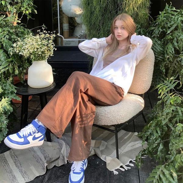 women's pants & capris 90s vintage brown straight chic women harajuku high waist loose cargo trousers casual joggers retro aesthetic st, Black;white
women's pants & capris 90s vintage brown straight chic women harajuku high waist loose cargo trousers casual joggers retro aesthetic st, Black;white