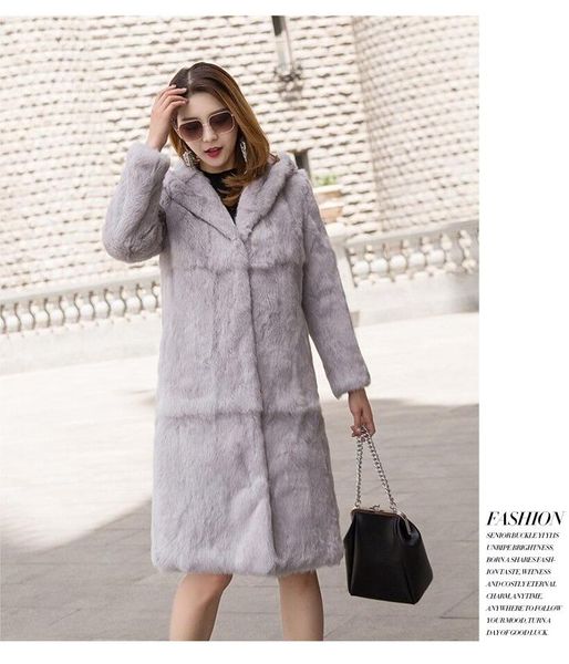 women's fur & faux real genuine natural coat with hood long jacket outwear warm winter custom any size, Black
women's fur & faux real genuine natural coat with hood long jacket outwear warm winter custom any size, Black