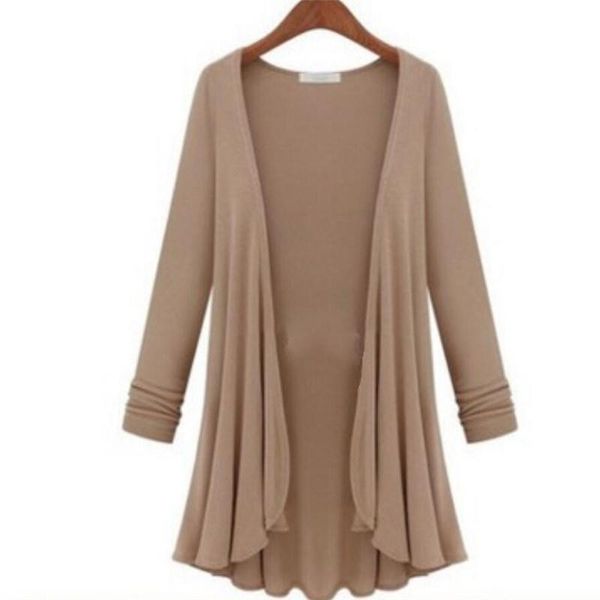 women's knits & tees yrrety women cardigan sweater autumn v neck open front solid draped lady long oversized ruffle irregular black whi, White
women's knits & tees yrrety women cardigan sweater autumn v neck open front solid draped lady long oversized ruffle irregular black whi, White