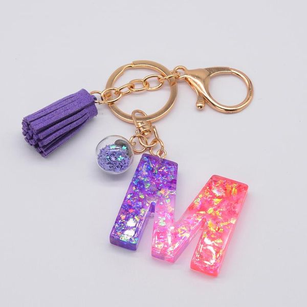 keychains 26 letters keychain women with tassel pendant purple resin key ring holder girlfriend gift for bag/car jewelry accessories, Silver
keychains 26 letters keychain women with tassel pendant purple resin key ring holder girlfriend gift for bag/car jewelry accessories, Silver