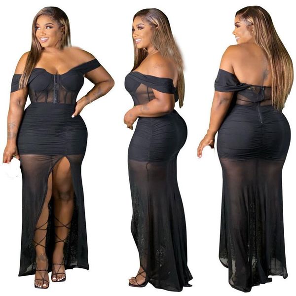 party dresses wuhe summer women long dress short sleeve vintage bodycon mesh see through night club strapless vestidos, White;black
party dresses wuhe summer women long dress short sleeve vintage bodycon mesh see through night club strapless vestidos, White;black