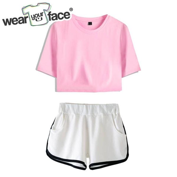 women cotton solid color two pieces short sleeves t shirts elastic waist beach shorts crop female streetwear trendy sets women's tracks, Gray
women cotton solid color two pieces short sleeves t shirts elastic waist beach shorts crop female streetwear trendy sets women's tracks, Gray