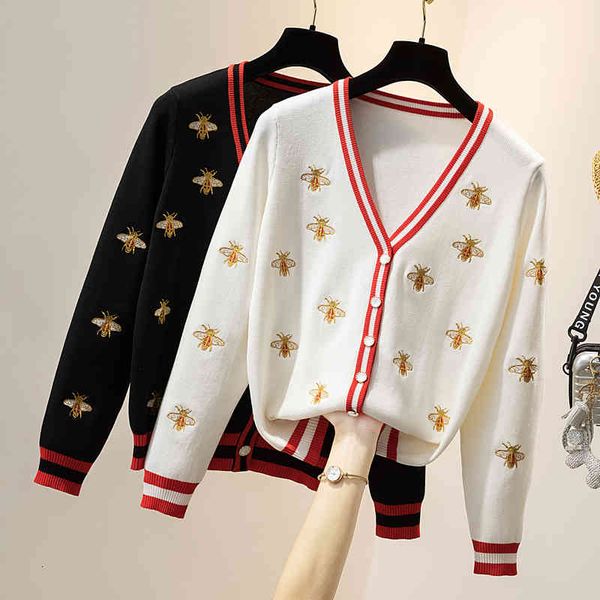 women's sweaters cbafu suéter com bordado de abelha, roupa cardigã botão contraste e tamanho gran alta qualida m178 ff8t, White;black
women's sweaters cbafu suéter com bordado de abelha, roupa cardigã botão contraste e tamanho gran alta qualida m178 ff8t, White;black